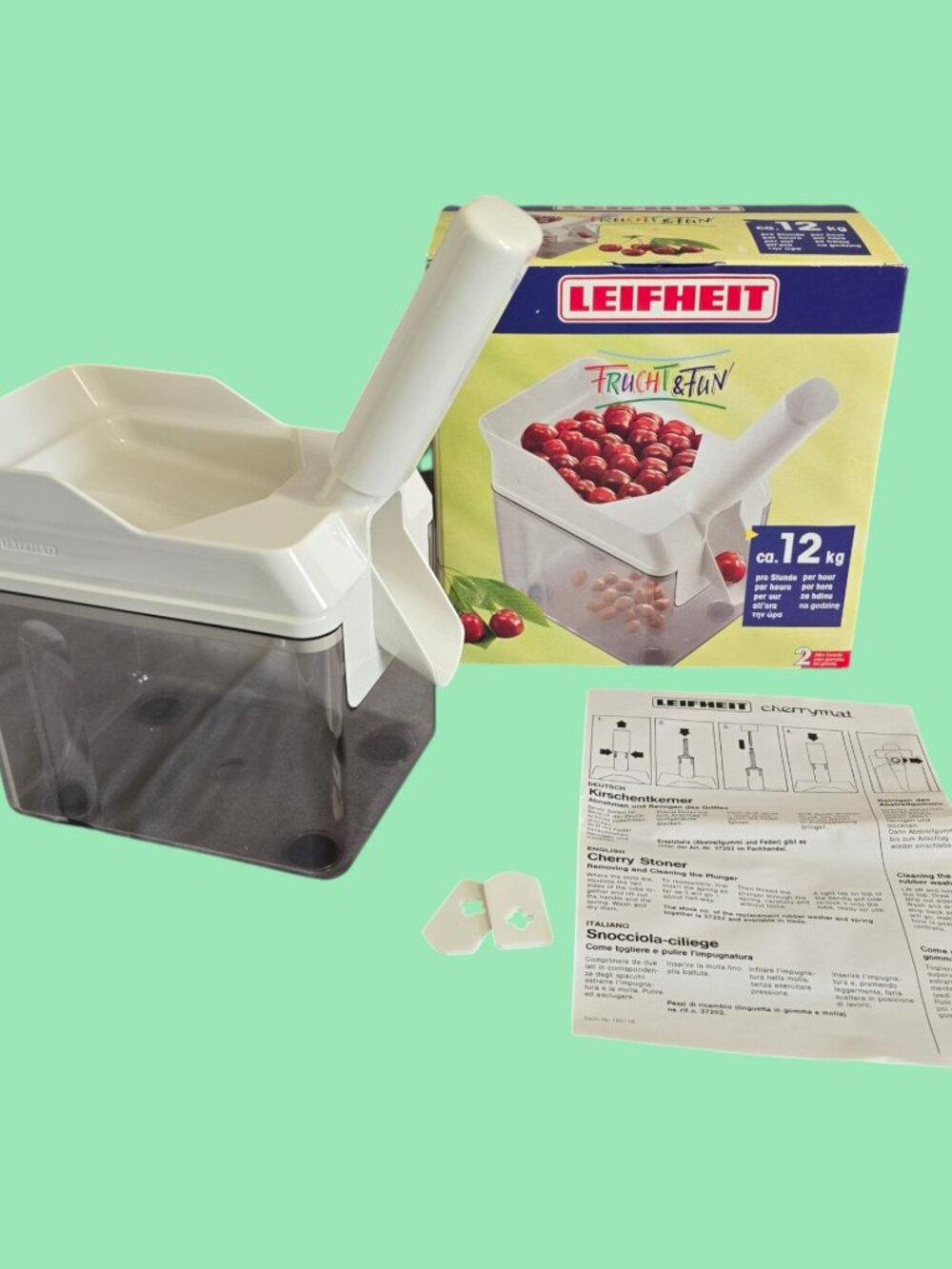 NEW! Leifheit Cherrymat Cherry Pitter Fruit Stoner Made in Germany